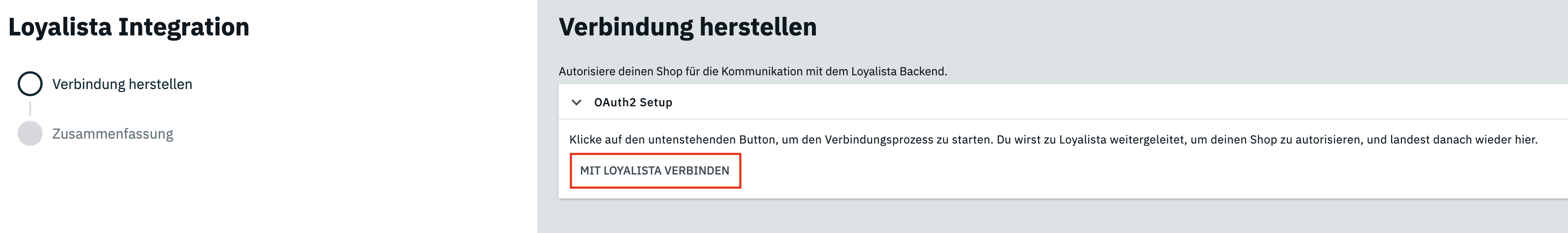 Connect with Loyalista in assistant